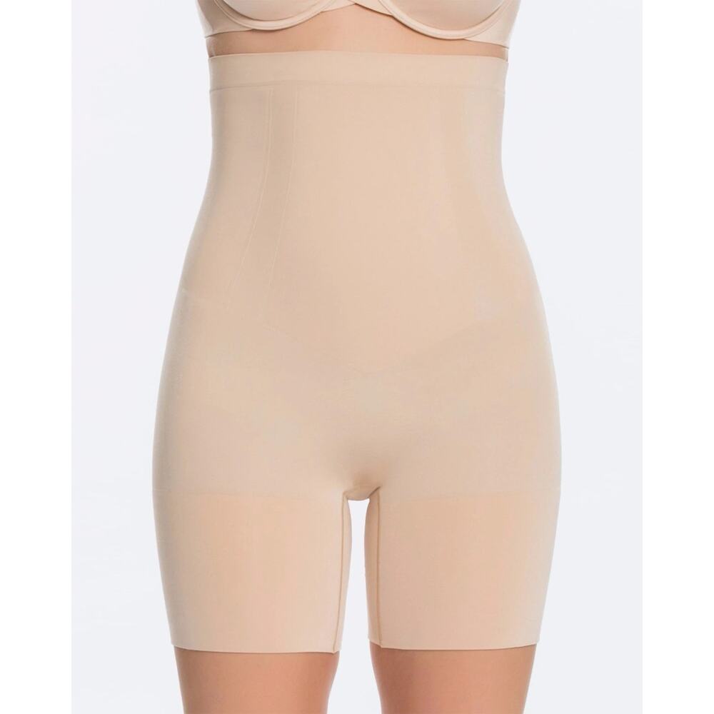 Spanx OnCore High Waisted Nude Tan Shapewear Scalpting Shorts Large